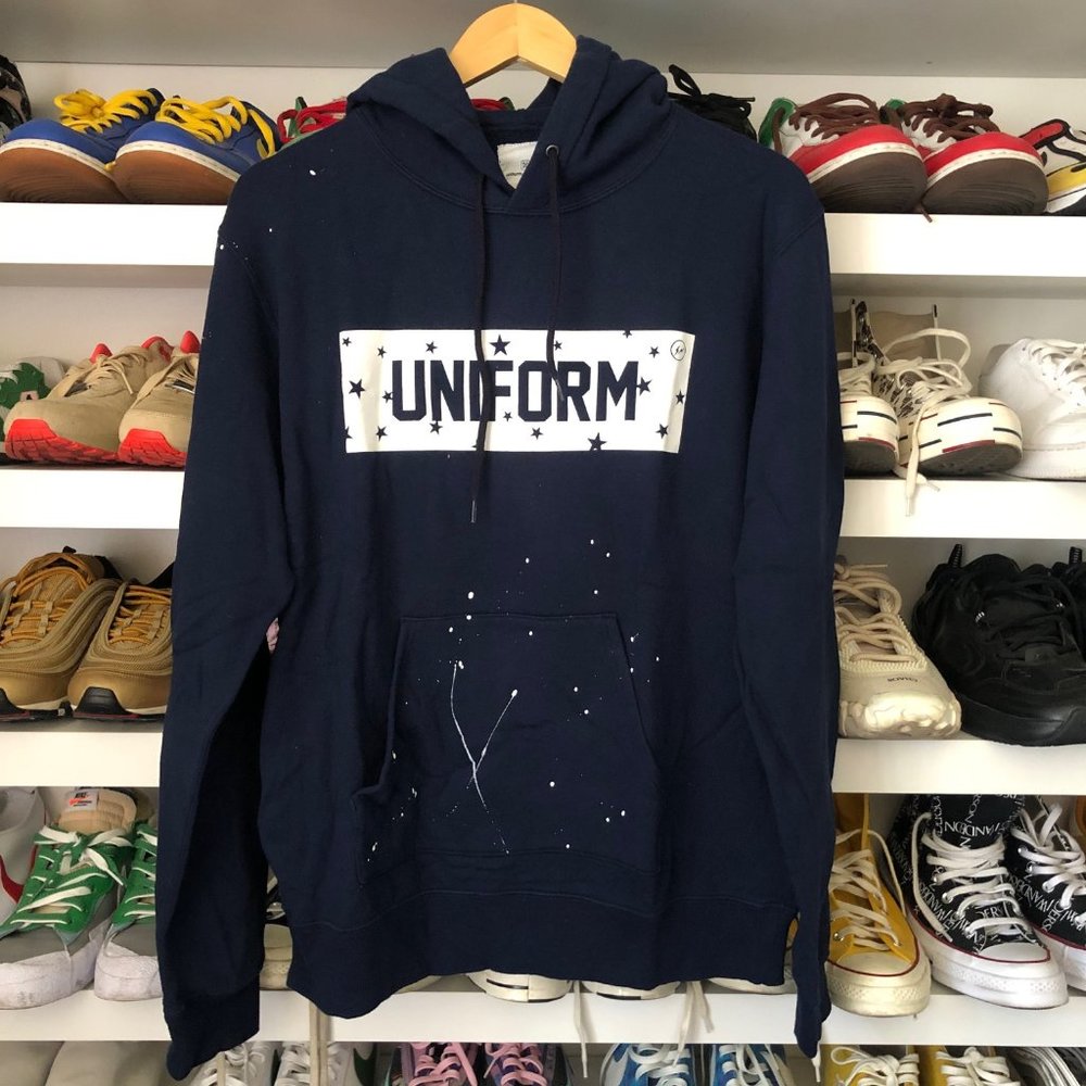 UNIFORM EXPERIMENT Drip Star Logo Pullover Hoodie